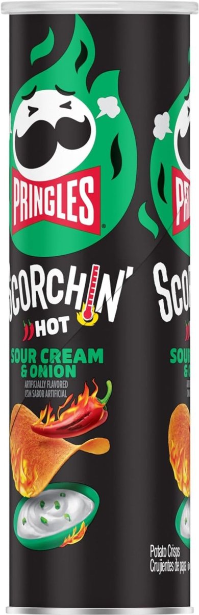Pringles Scorchin' Hot Sour Cream and Onion 156g - Candy Mail UK