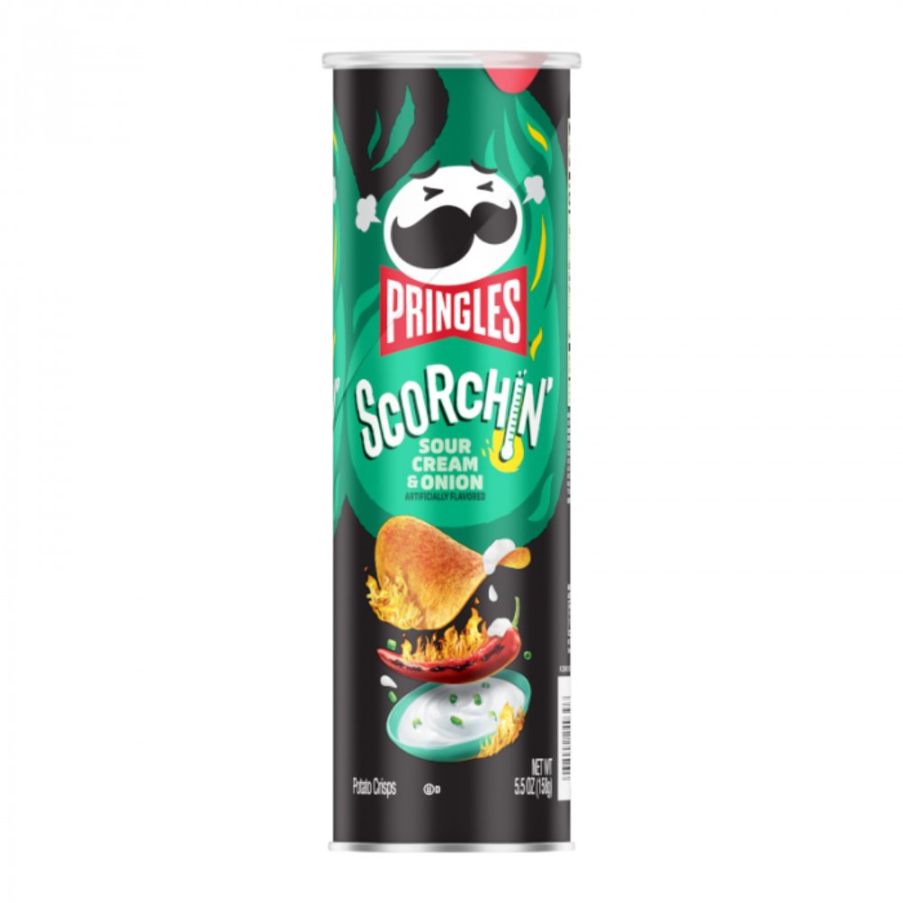 Pringles Scorchin' Sour Cream & Onion (Canada) 156g - Candy Mail UK