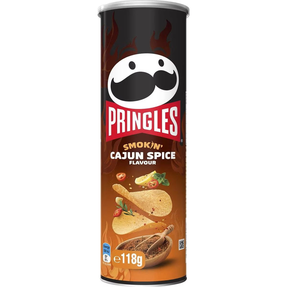 Pringles Smokin' Cajun Spice (Australia) 118g (Damaged Can) - Candy Mail UK