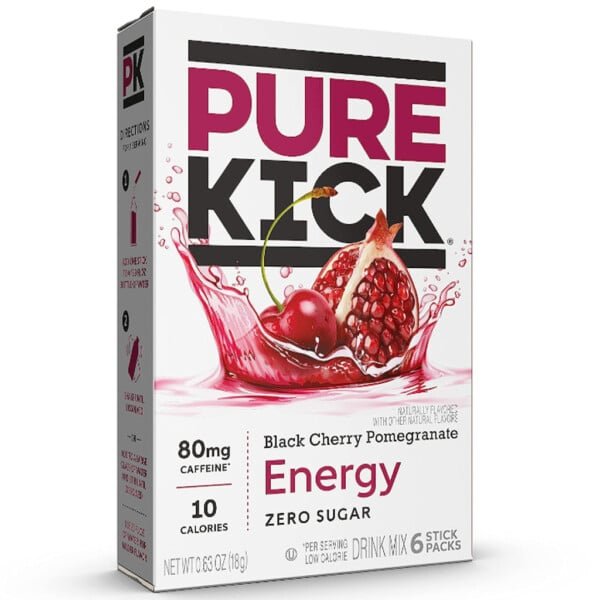 Pure Kick X Black Cherry Pomegranate Energy Drink Mix 18g - Candy Mail UK