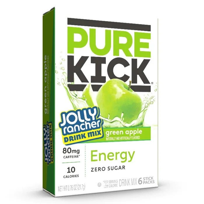 Pure kick X Jolly rancher Energy Drink Mix Green Apple 22g - Candy Mail UK