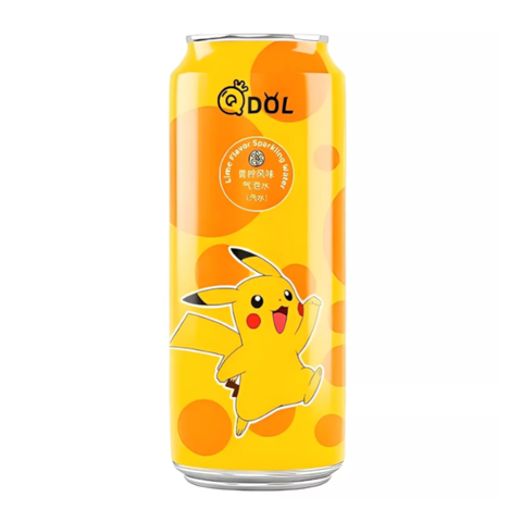QDOL Pokemon Lime Flavor Sparkling Water (Pikachu) 500ml (Damaged Can)