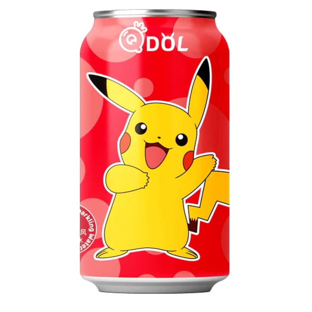 QDOL Pokemon Pikachu Strawberry Flavour Soda 330ml - Candy Mail UK