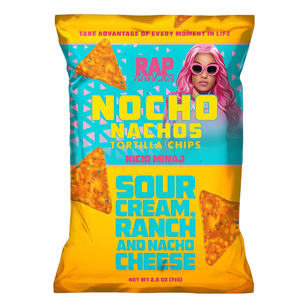 Rap Snacks Nocho Nachos Nicki Minaj Sour Cream, Ranch and Nacho Cheese 71g - Candy Mail UK