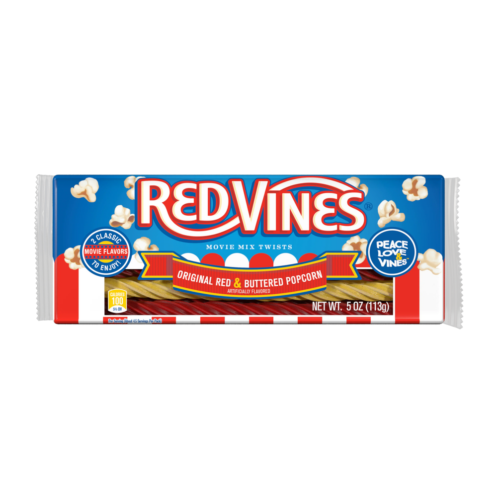 Red Vines Original Red & Buttered Popcorn 142g - Candy Mail UK