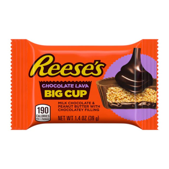 
                  
                    Reese's BIG CUP Milk Chocolate Peanut Butter Cups with Chocolate Lava 39g - Candy Mail UK
                  
                