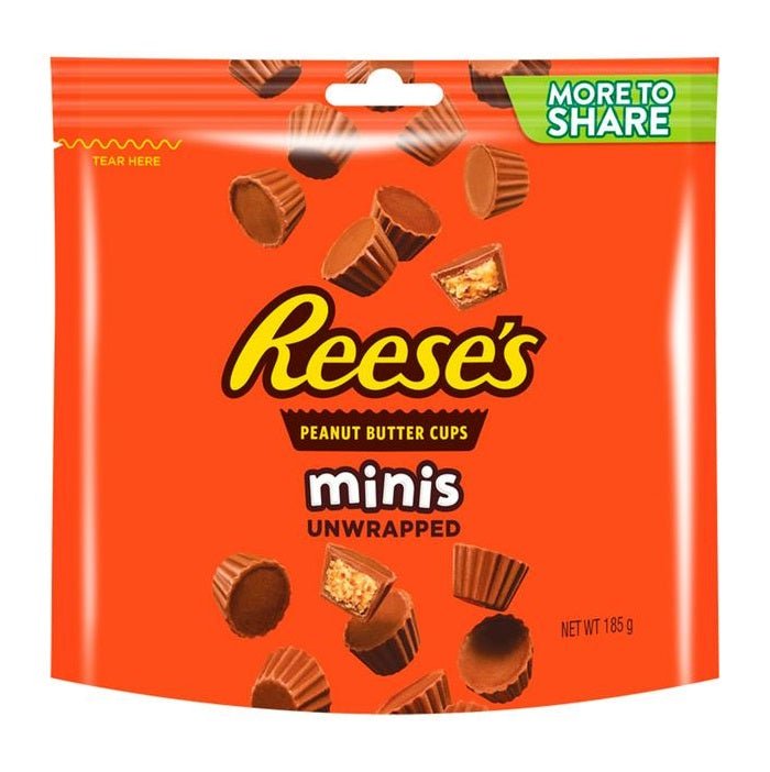 Reese's Peanut Butter Cups Minis Unwrapped 185g Best Before (31st July 2024) - Candy Mail UK