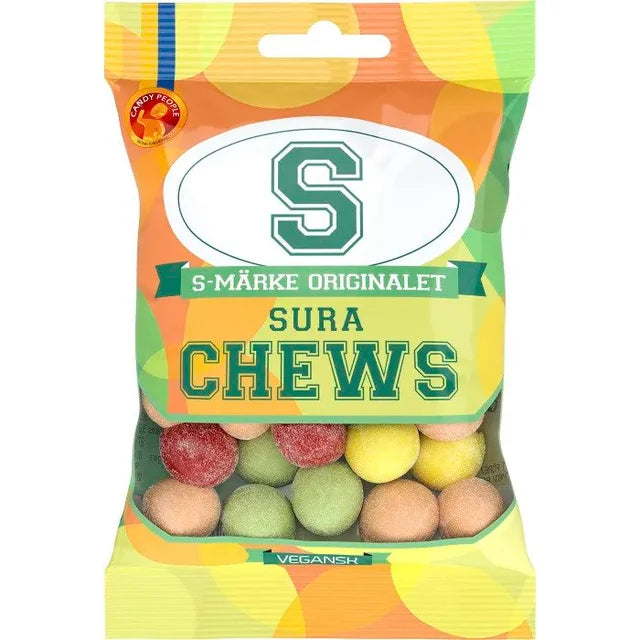 S-Märke Super Sour Chews – 70g (Sweden)
