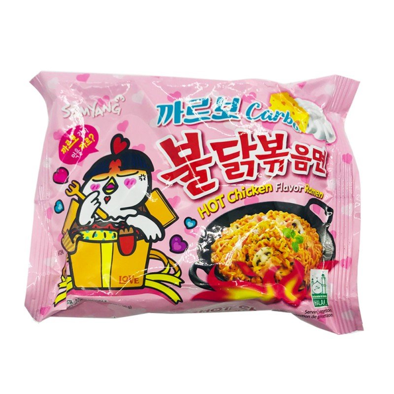 Samyang Buldak Carbonara Hot Chicken Flavour Ramen 130g - Candy Mail UK