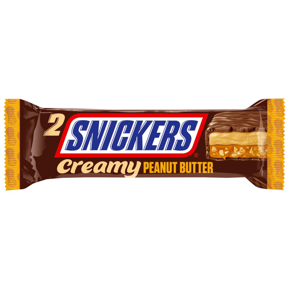 Snickers Creamy Peanut Butter & Milk Chocolate Snack Bar Duo 36.5g - Candy Mail UK