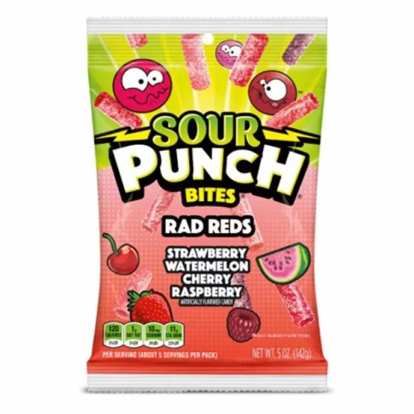 Sour Punch Bites Rad Reds 142g - Candy Mail UK