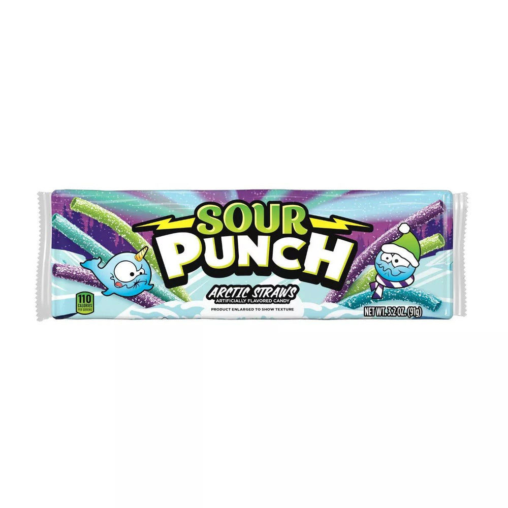 Sour Punch Christmas Artic Straws 91g - Candy Mail UK