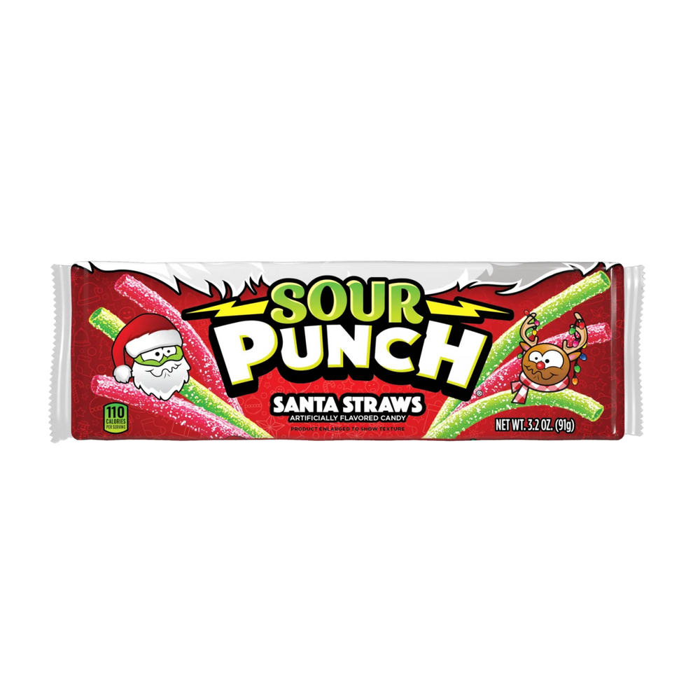 Sour Punch Santa Straws 91g - Candy Mail UK