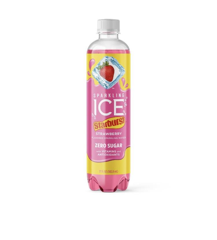 Sparkling Ice® Starburst™ Strawberry Flavored Sparkling Water 503ml - Candy Mail UK