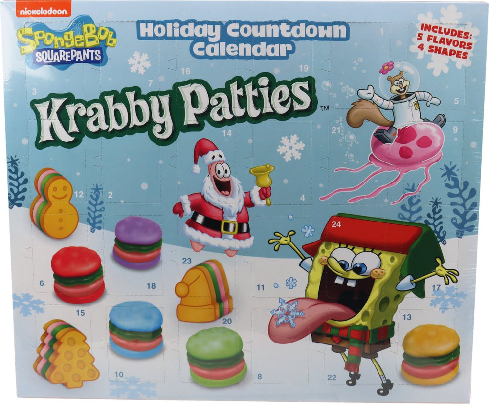 SpongeBob Krabby Patties Advent Calendar 7.29oz, 5ct - Candy Mail UK