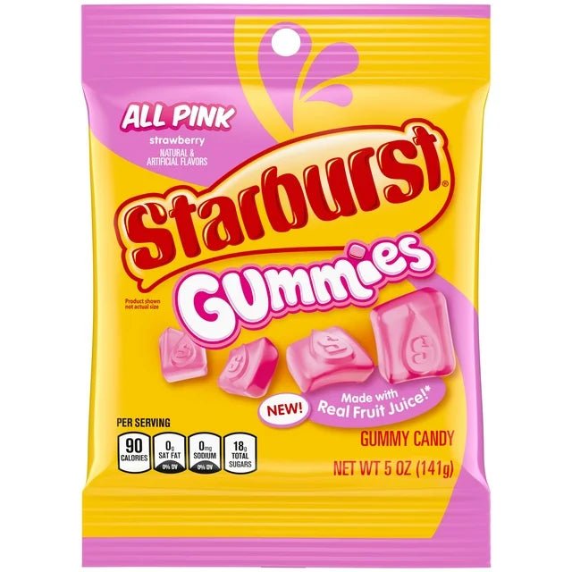 Starburst Gummies All Pink 141g - Candy Mail UK