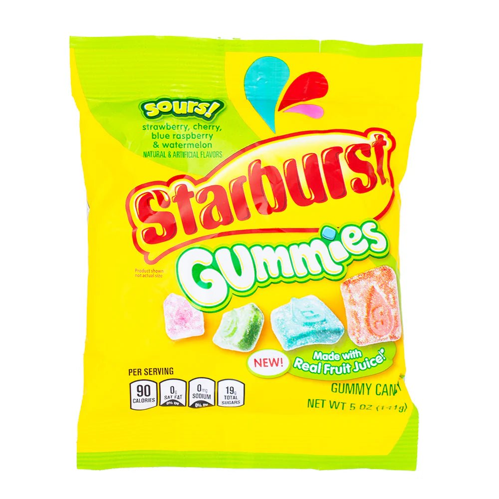 Starburst Gummies Sours 141g - Candy Mail UK