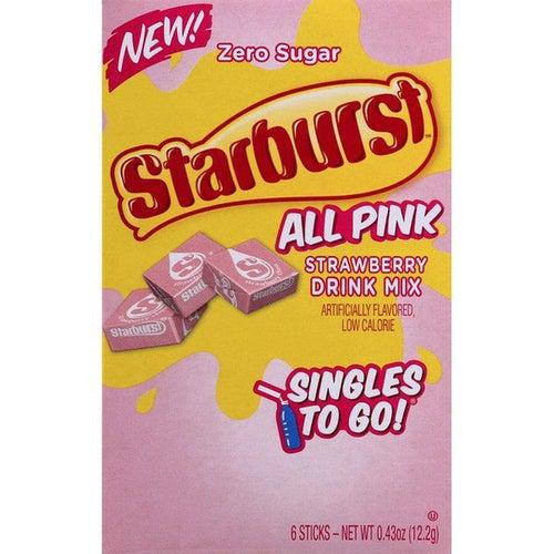 Starburst Singles To Go All Pink Strawberry Singles 6 Pack 12.2g - Candy Mail UK