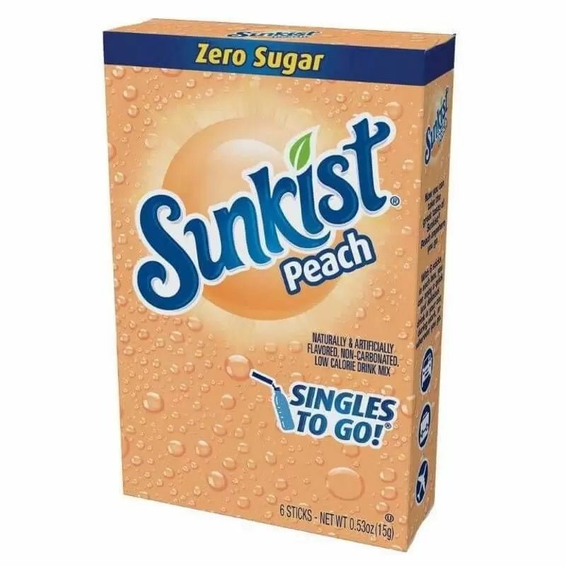 Sunkist Peach Zero Sugar Singles to Go 15g - Candy Mail UK