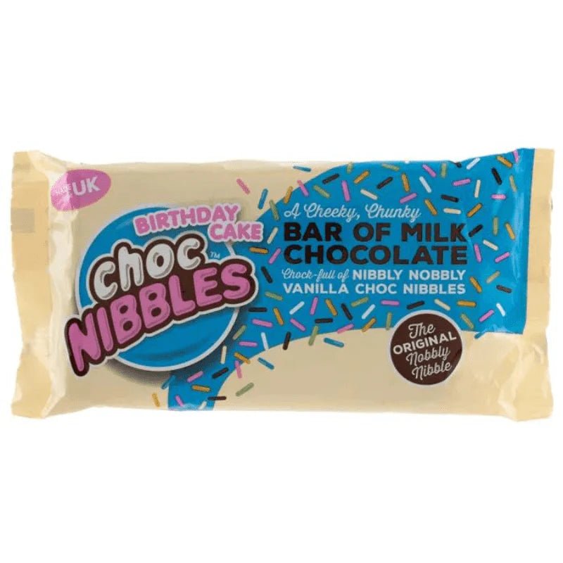 Sweet Dreams Birthday Cake Choc Nibbles Bar 120g - Candy Mail UK