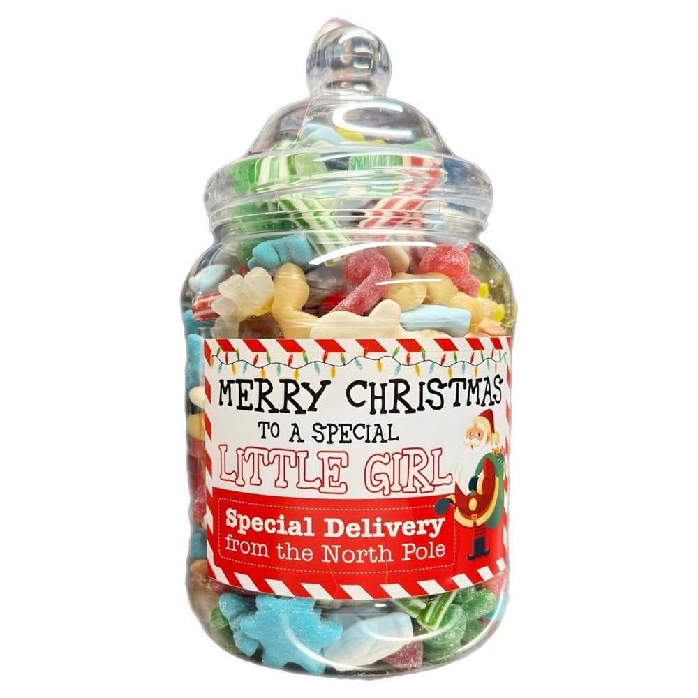 To A Special Little Girl Mega Christmas Jar - Candy Mail UK