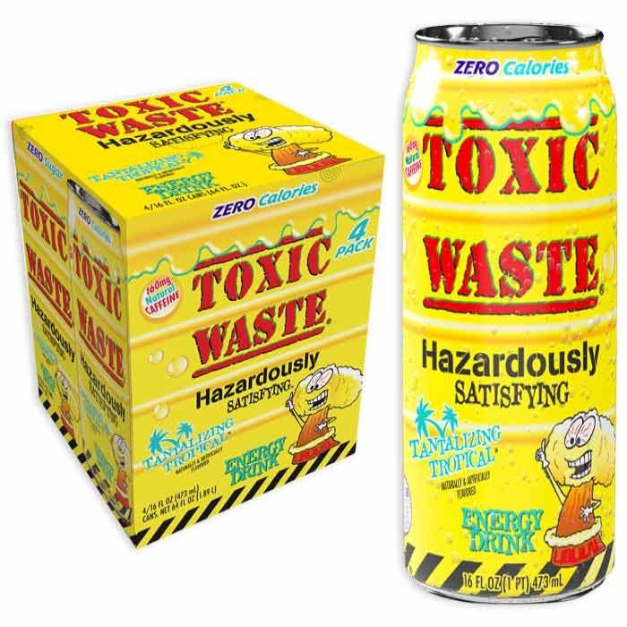 Toxic Waste Energy Drink Tropical 473ml - Candy Mail UK