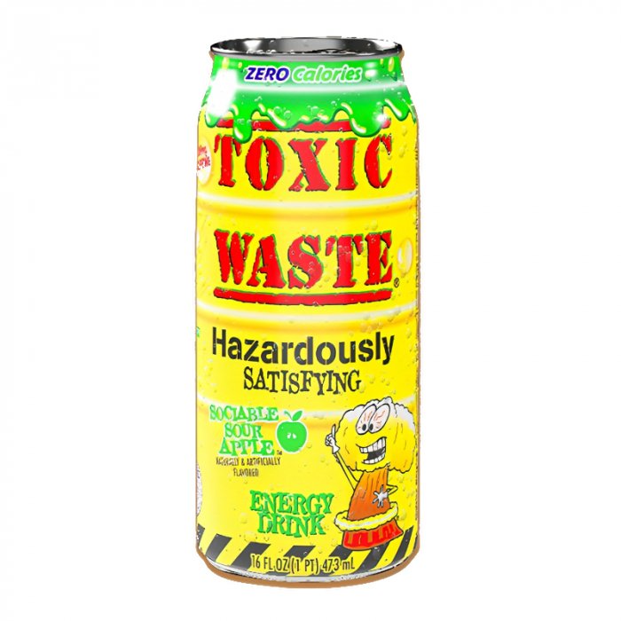Toxic Waste Sociable Sour Apple Energy Drink 473ml - Candy Mail UK