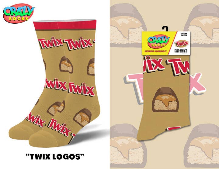 Twix Logos - Mens Crew Folded - Candy Mail UK