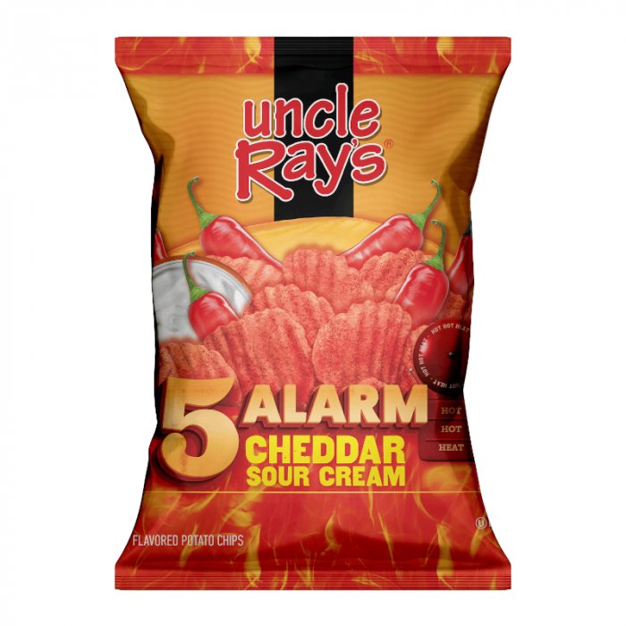Uncle Ray's 5 Alarm Cheddar Sour Cream Chips 85g - Candy Mail UK