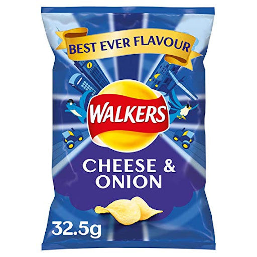 Walkers Cheese & Onion Crisps 32.5g Best Before (21/06/25)