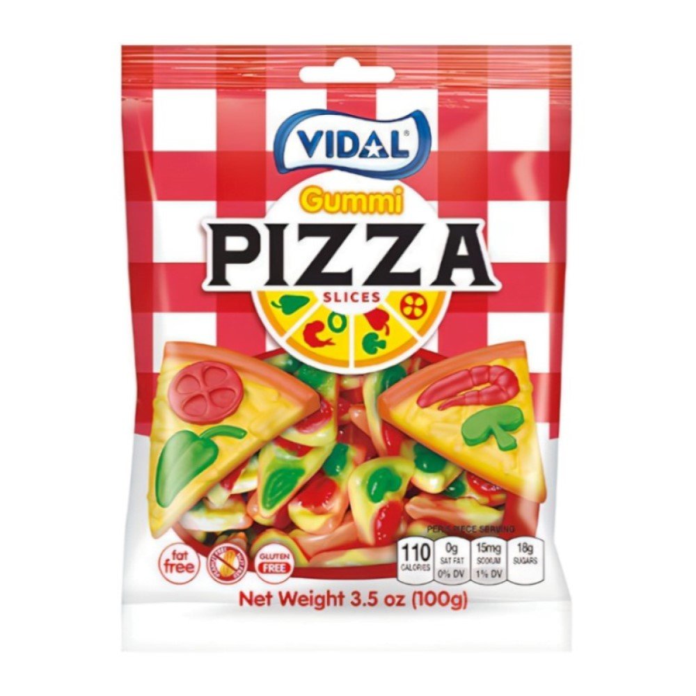 Vidal Pizza slices Peg Bag 100g - Candy Mail UK