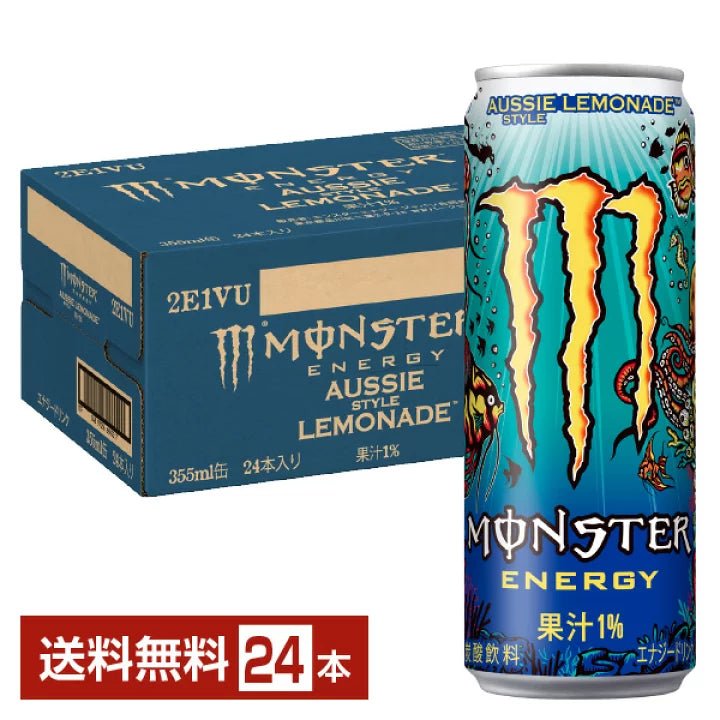 Wholesale 24 x Monster Energy Aussie Lemonade Japanese Edition 355ml - Candy Mail UK