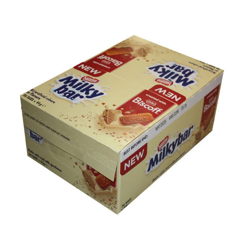 Wholesale Pack 36 x Milkybar Biscoff (Australia) 44g - Candy Mail UK