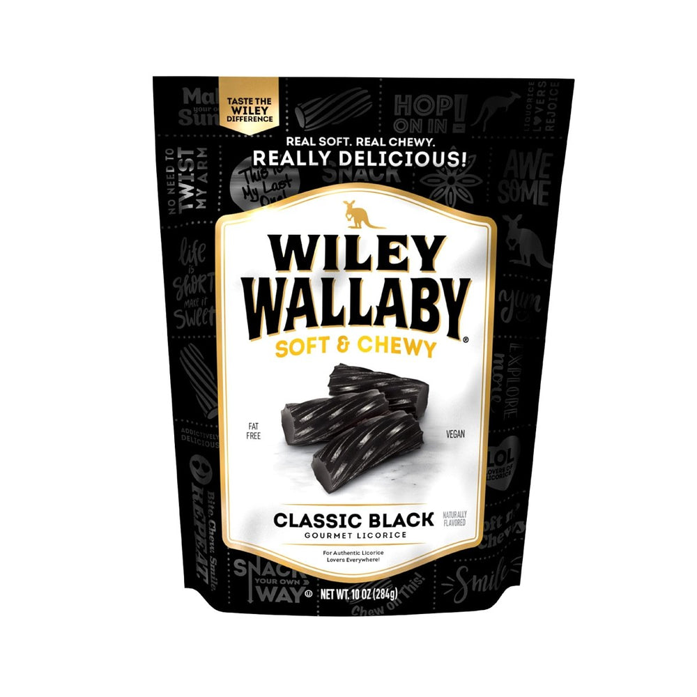 Wiley Wallaby Classic Black Liquorice 284g - Candy Mail UK