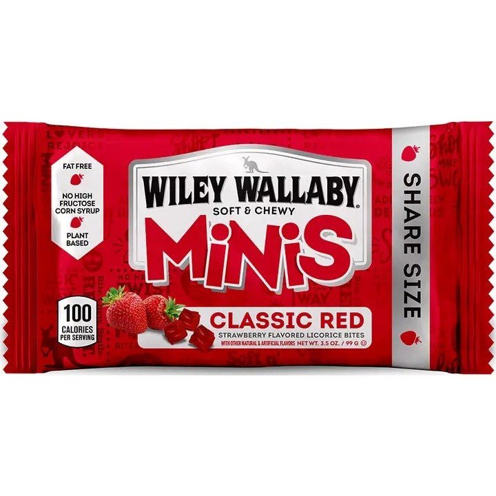 Wiley Wallaby Minis Classic Red Licorice Bite 99g - Candy Mail UK