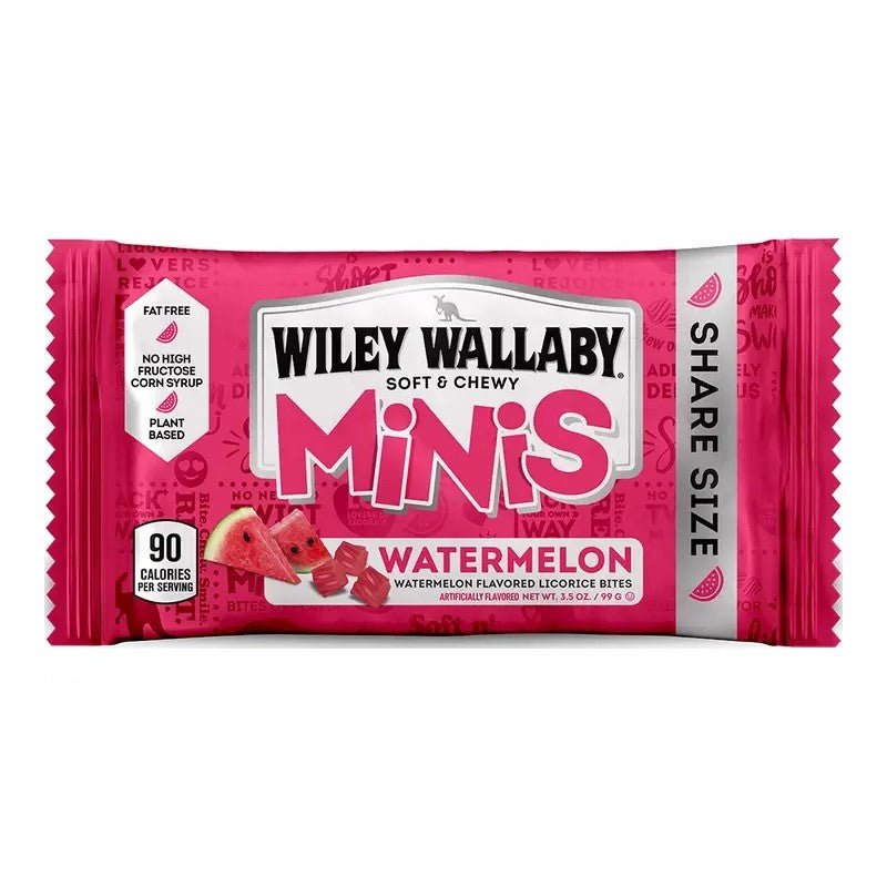 Wiley Wallaby Minis Watermelon Licorice Bites 99g - Candy Mail UK