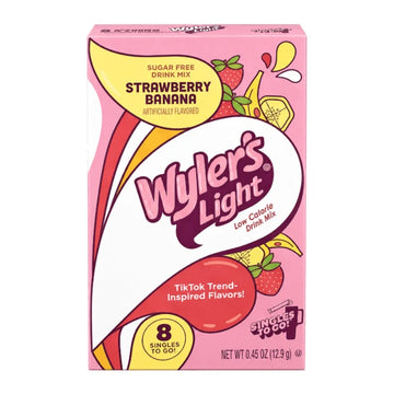 Singles To Go Wylers Light Strawberry Banana 12.8g