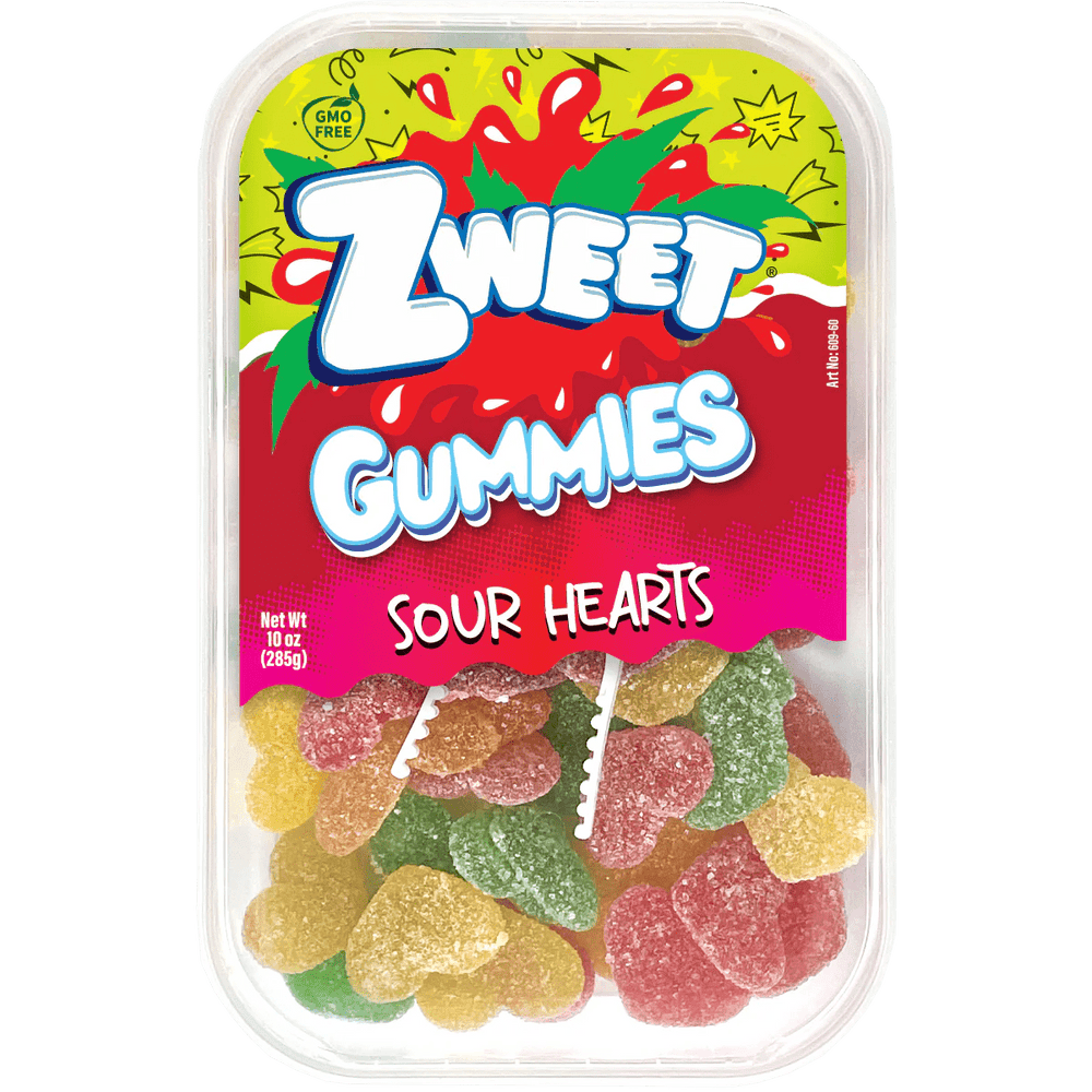 Zweet Gummies Sour Hearts 285g - Candy Mail UK