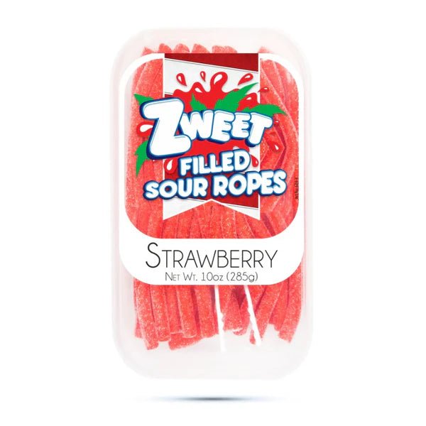 Zweet Sour Filled Ropes Strawberry 285g - Candy Mail UK