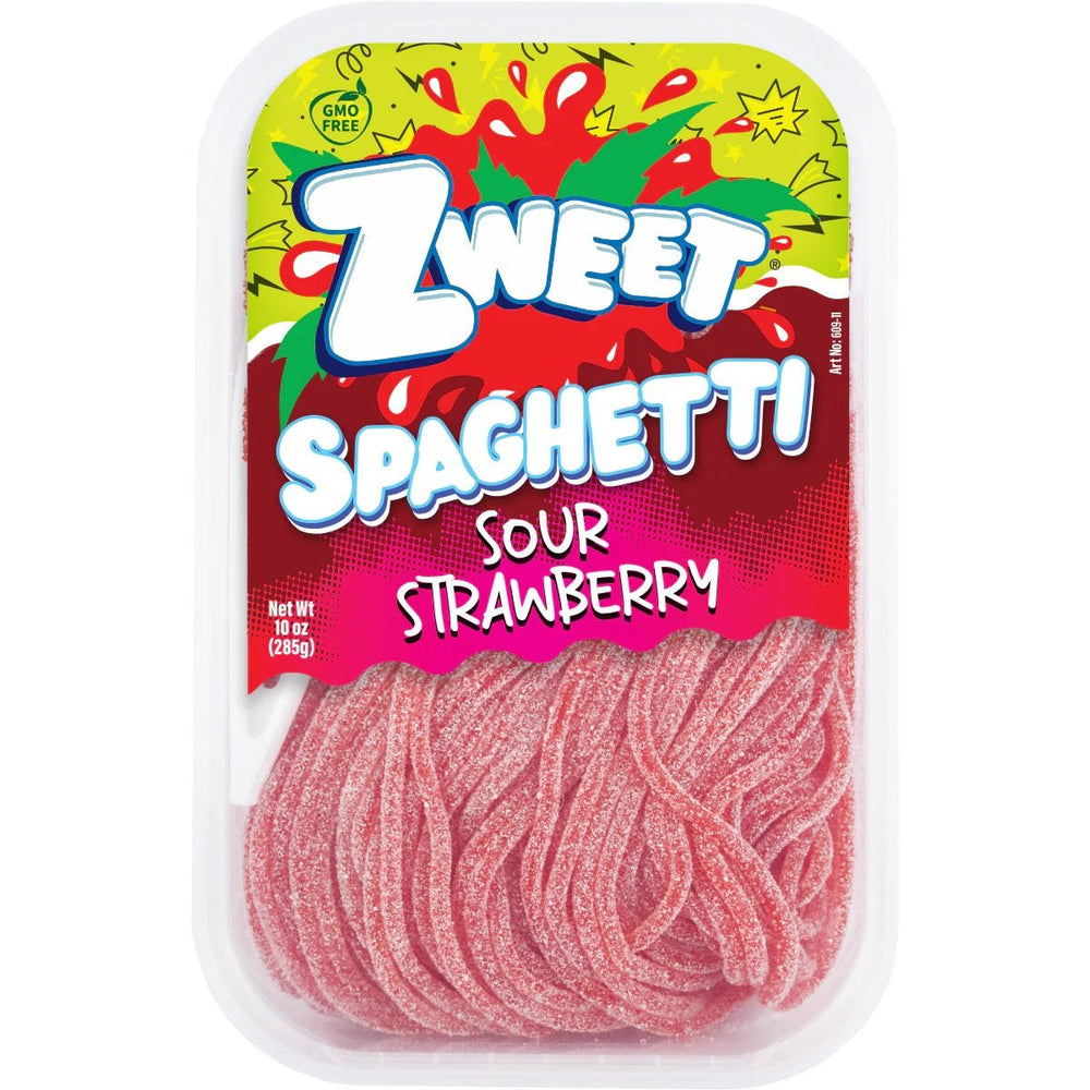 Zweet Sour Silly Spaghetti Strawberry 285g - Candy Mail UK