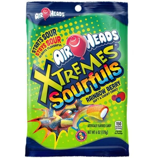 Airheads Xtreme Rainbow Berry Peg Bag 170g - Candy Mail UK
