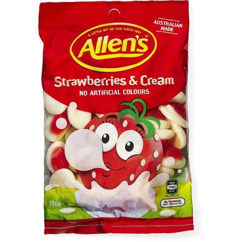 Allens Strawberries and Cream 190g - Candy Mail UK