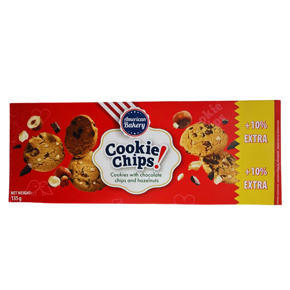 American Bakery Cookie Chips and Hazelnuts Cookies! 135g - Candy Mail UK