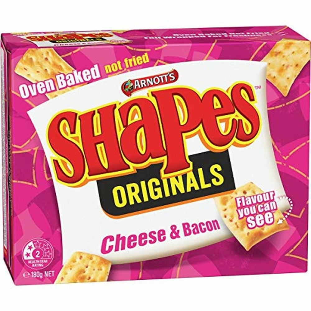 Arnott's Shapes Cheese and Bacon 180g - Candy Mail UK