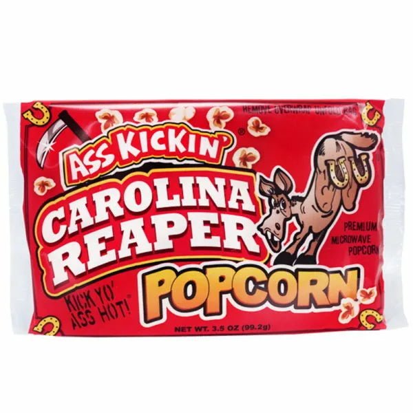 Ass Kickin' Carolina Reaper Popcorn 99g - Candy Mail UK