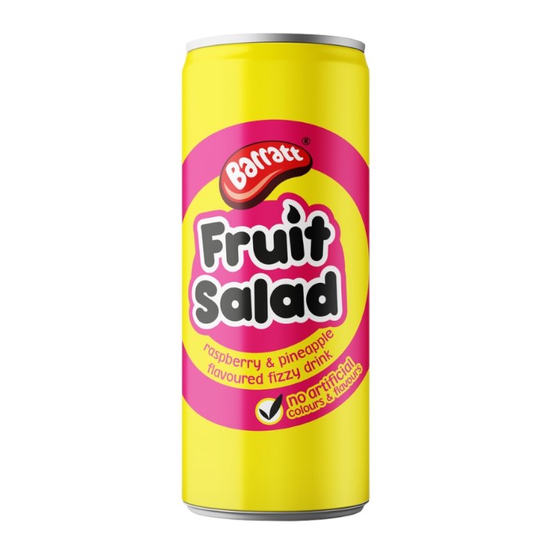Barratt Fruit Salad Raspberry and Pineapple Flavour Soda 250ml - Candy Mail UK