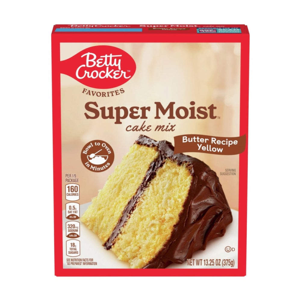 Betty Crocker Butter Recipe Yellow Cake Mix 375g - Candy Mail UK