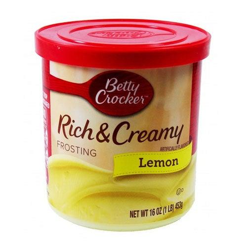 Betty Crocker Cream Lemon Frosting 453g Best Before Sept 21 - Candy Mail UK