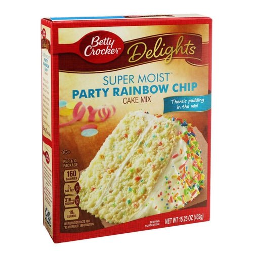 Betty Crocker Party Rainbow Chip Cake Mix 432g - Candy Mail UK