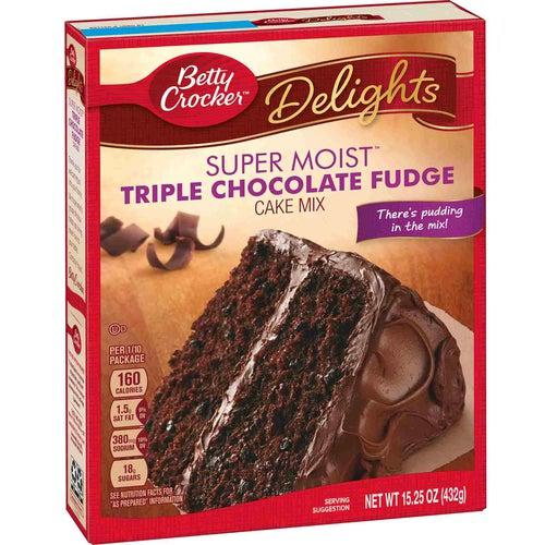 Betty Crocker Triple Chocolate Fudge Cake Mix 432g - Candy Mail UK
